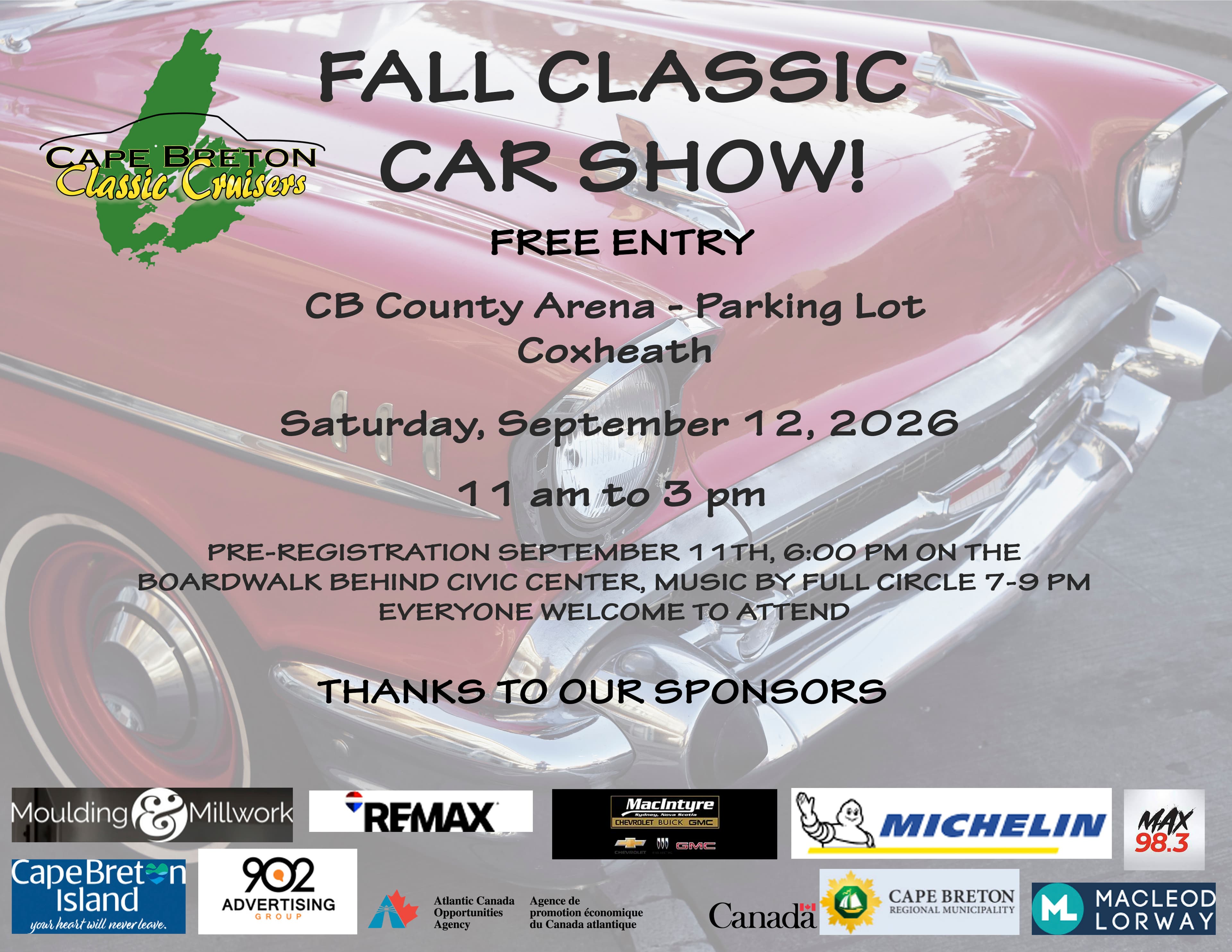 Cape Breton Classic Cruisers’ Fall Classic Show & Shine — event in Sydney & CBRM, Cape Breton