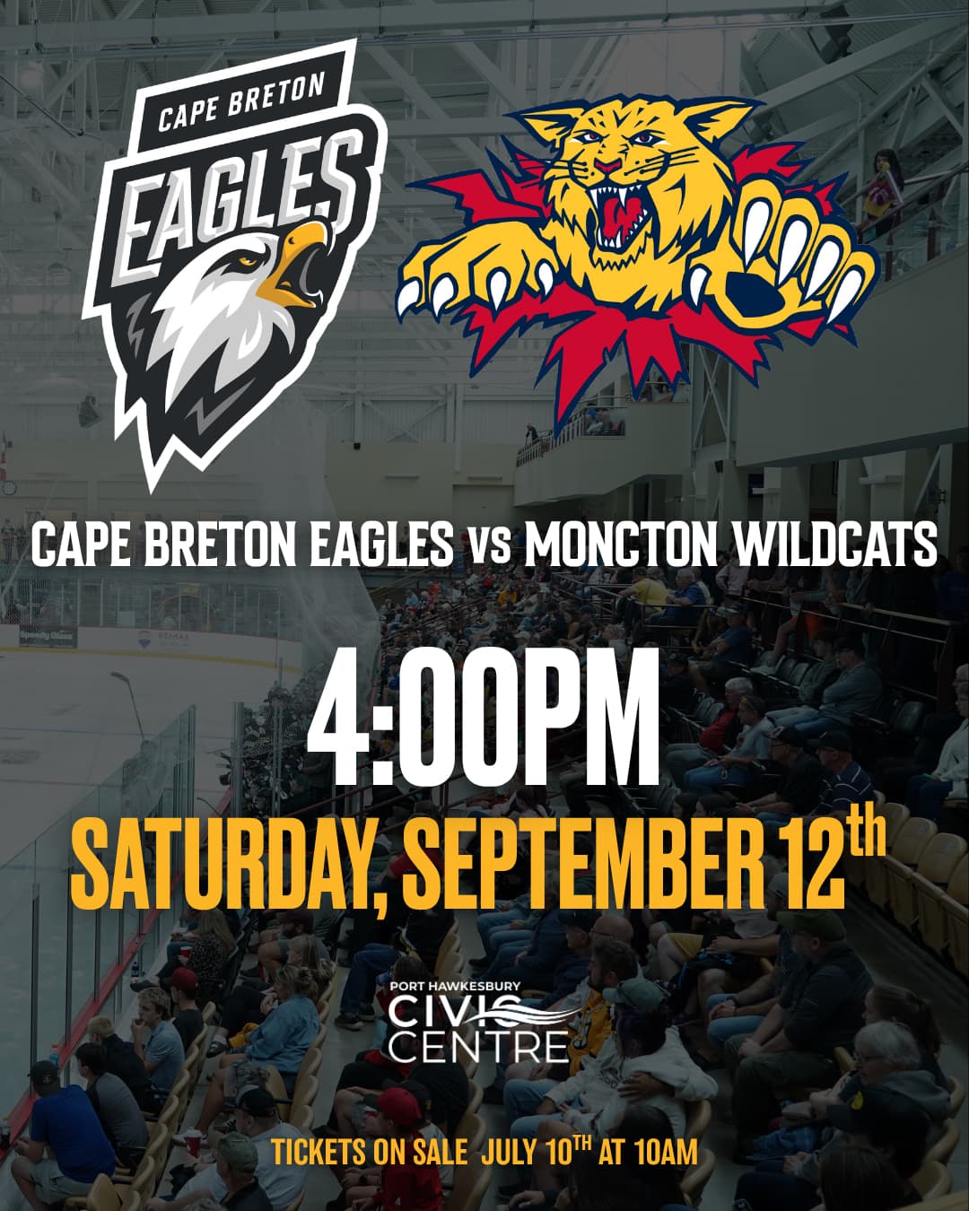 Cape Breton Eagles vs. Moncton Wildcats — event in Strait Area, Cape Breton