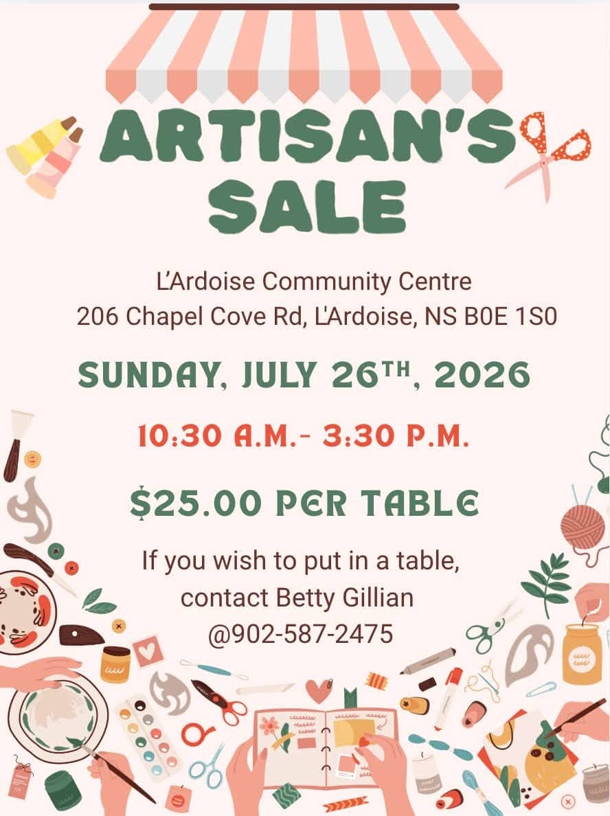 Artisan's Sale - L'Ardoise Acadian Festival — event in Strait Area, Cape Breton