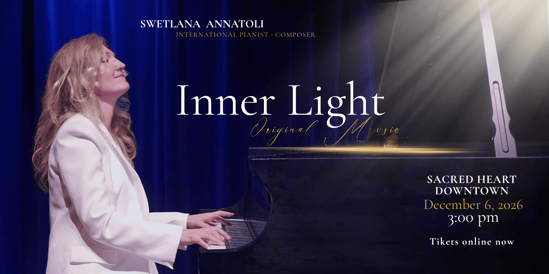 INNER LIGHT – Original Piano Music by Swetlana Annatoli — event in Sydney & CBRM, Cape Breton