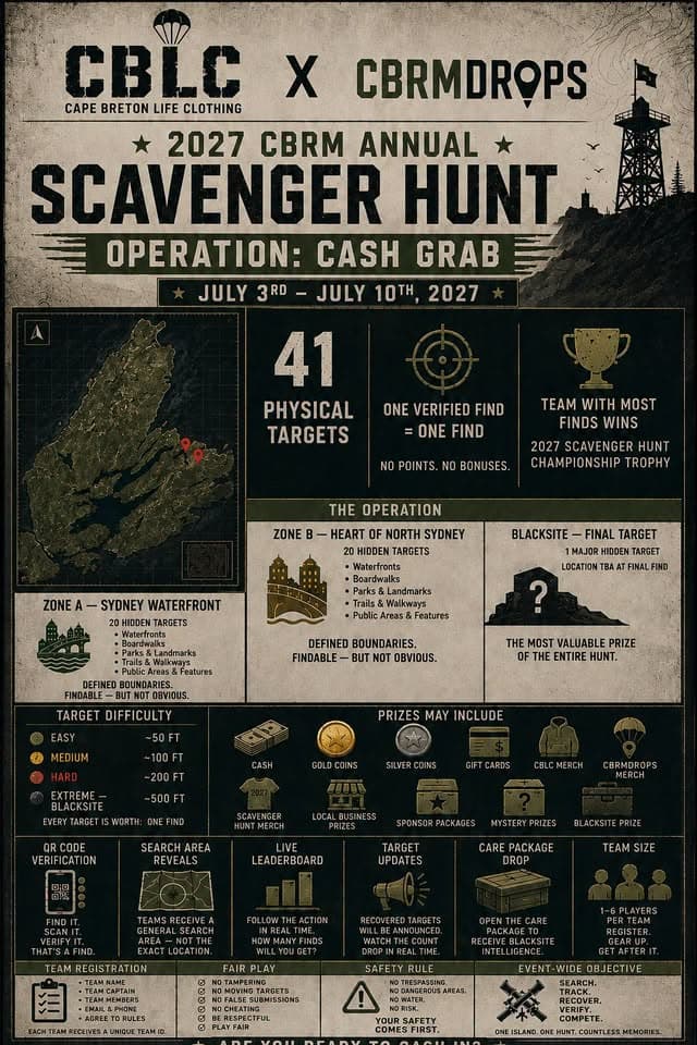 2027 CBRM Annual Scavenger Hunt — event in Sydney & CBRM, Cape Breton