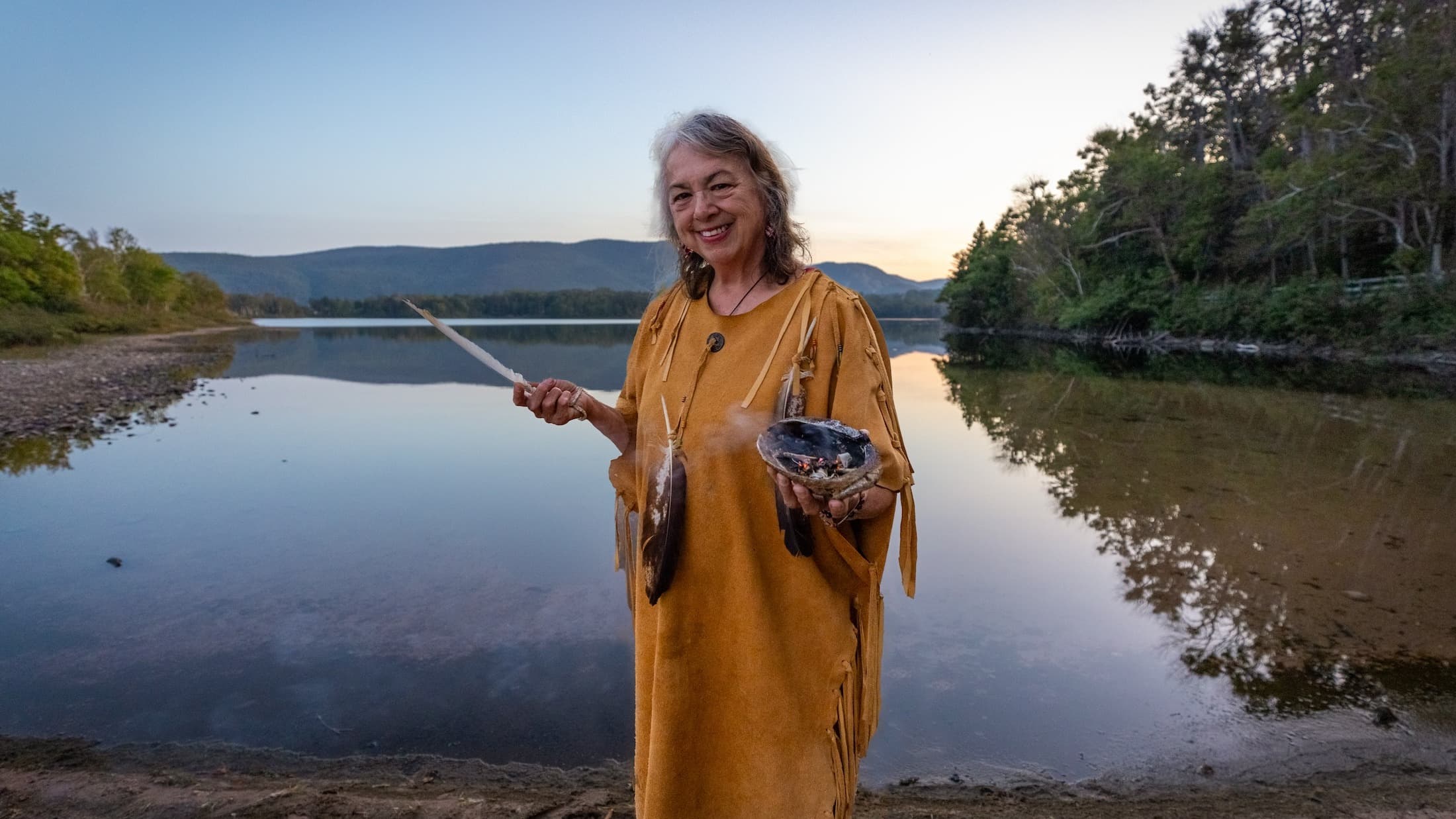 Grand Mother Moon at Still Brook Falls with Mary Louise Bernard