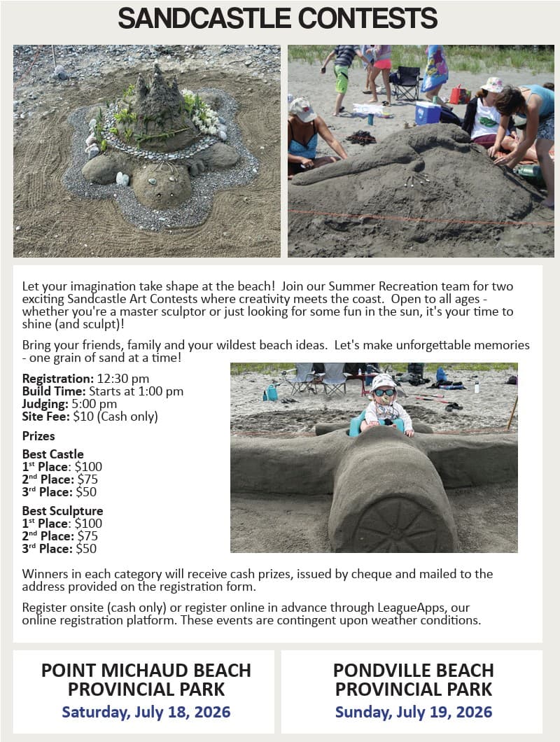 Point Michaud Sandcastle Contest — event in Strait Area, Cape Breton