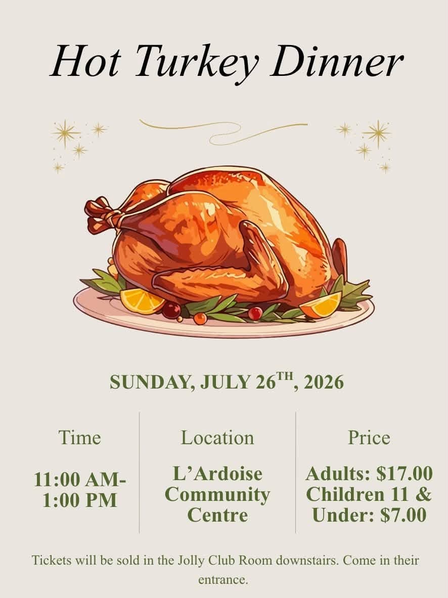 Turkey Dinner Community Meal - L'Ardoise Acadian Festival — event in Strait Area, Cape Breton